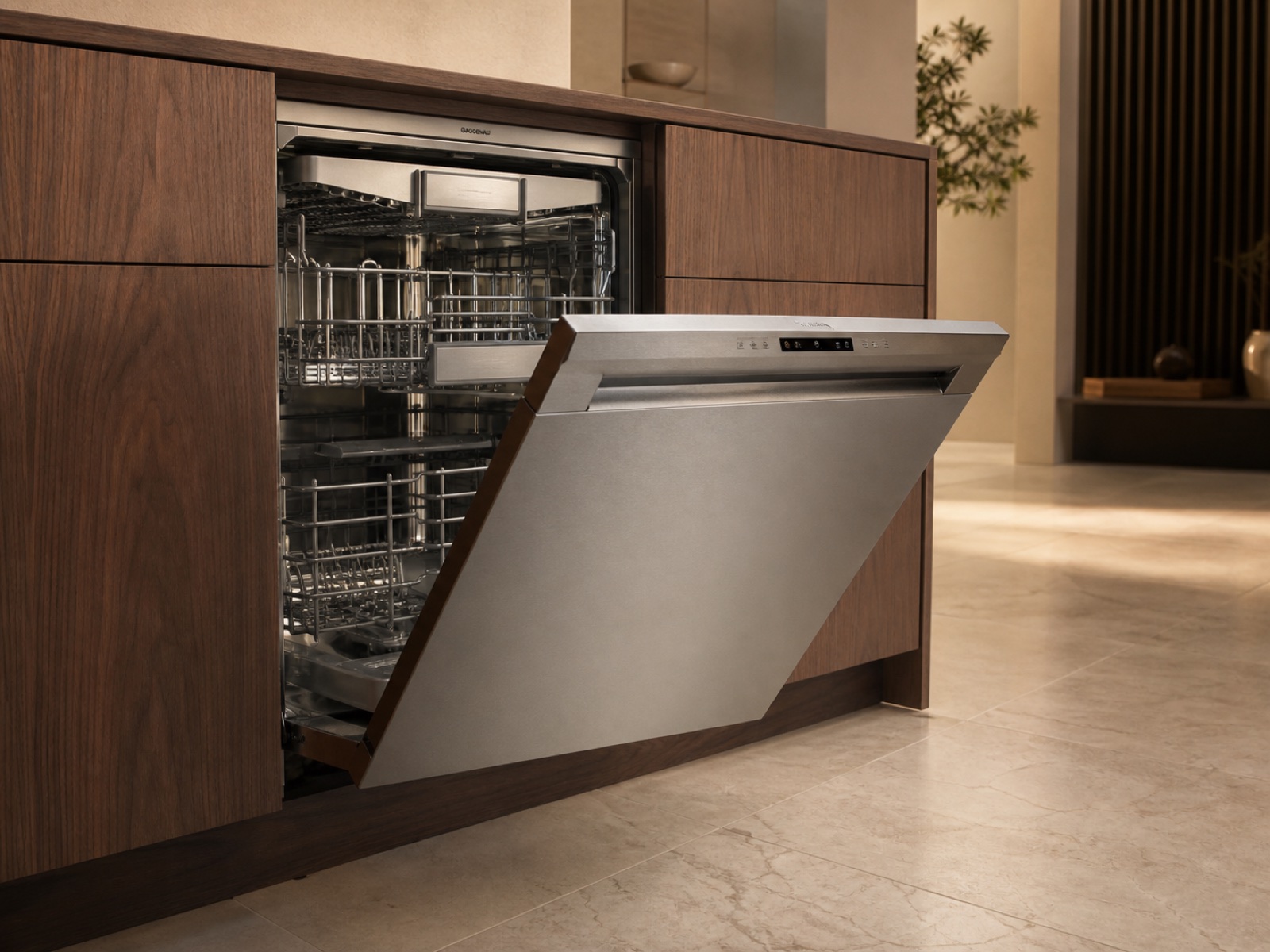lavavajillas Gaggenau con la puerta abierta